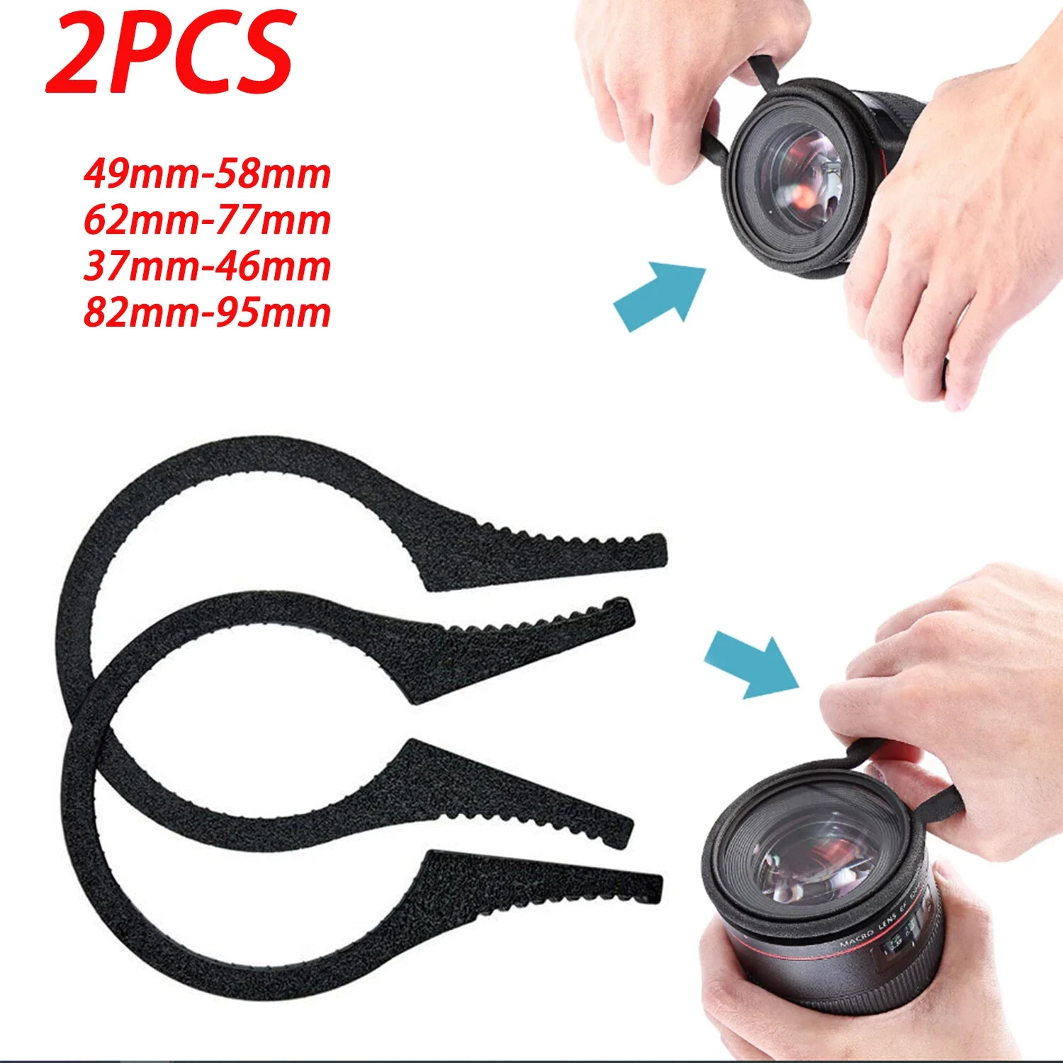TWO Camera Lens Filter Wrench Kit For 49mm 58mm 62mm 77mm 82mm 95mm UV ND CPL US