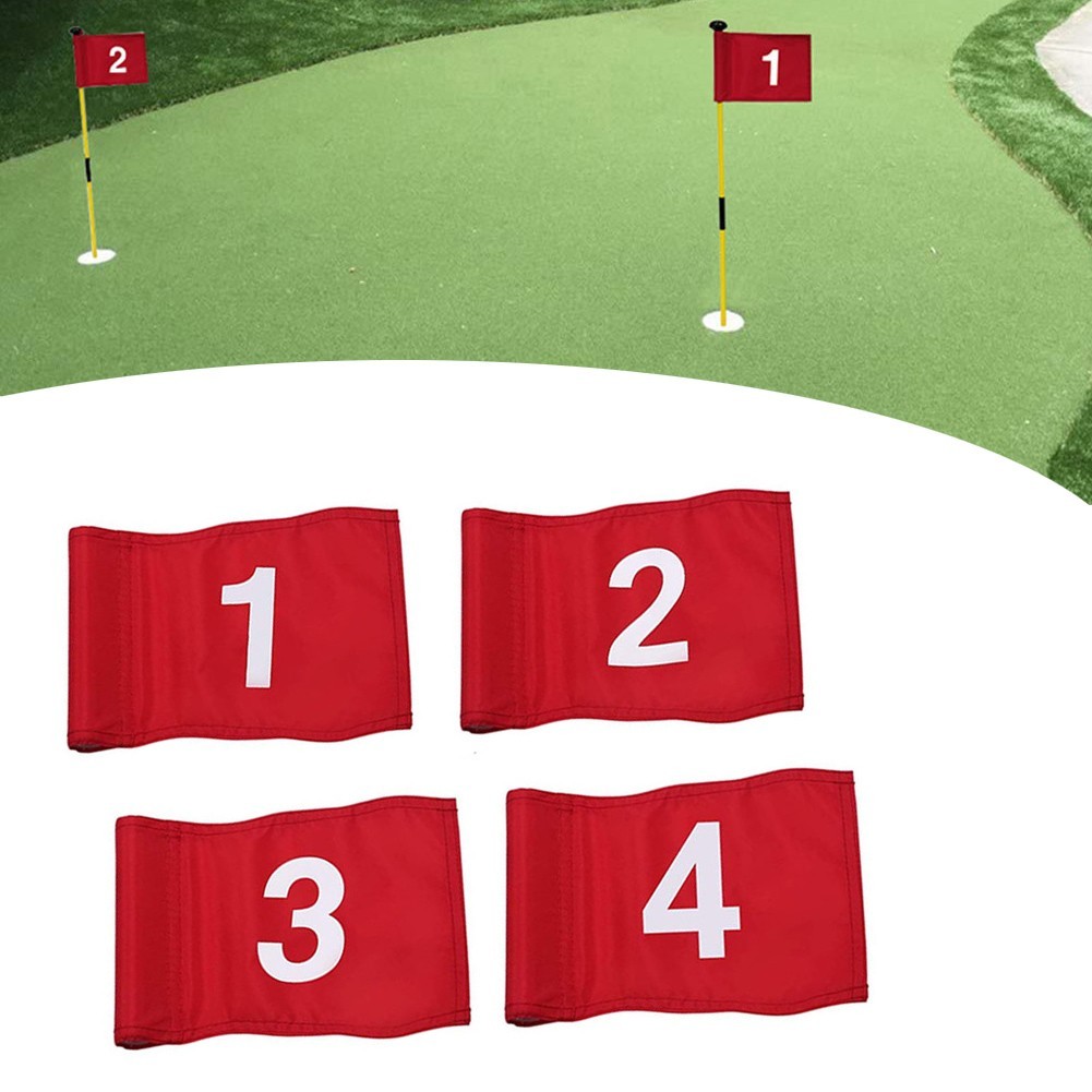 Nylon For Golf Target Flags 4 Pack Designed to Help Gauge Accurately