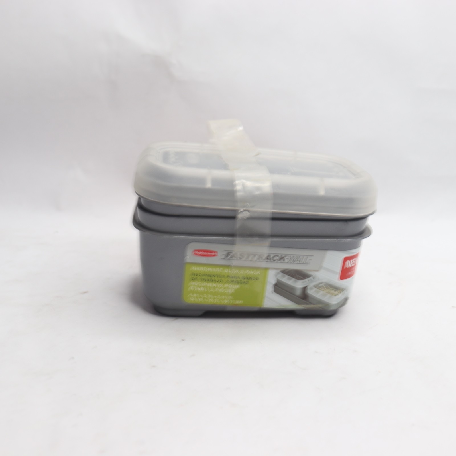 (2-Pk) Rubbermaid FastTrack Garage Wall Bench Blox Bins 1960416