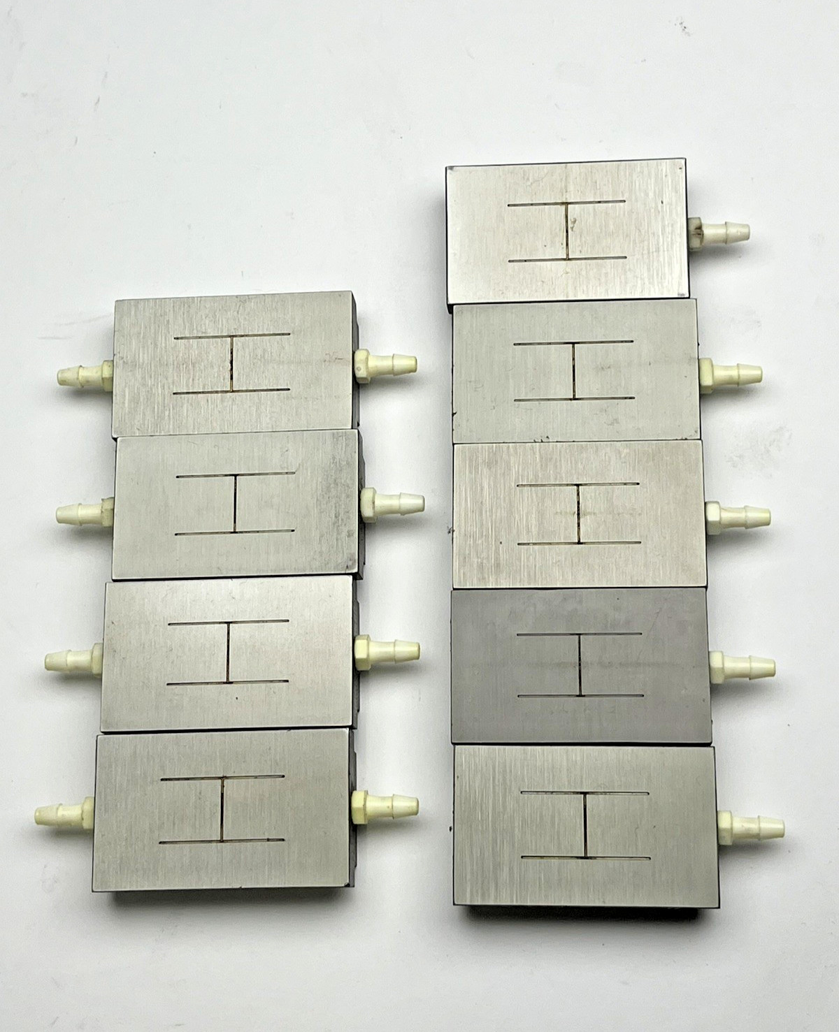 Lot of 9 Air Bearings Brown and Sharpe Microval CMM Slide Guide Blocks Used Good