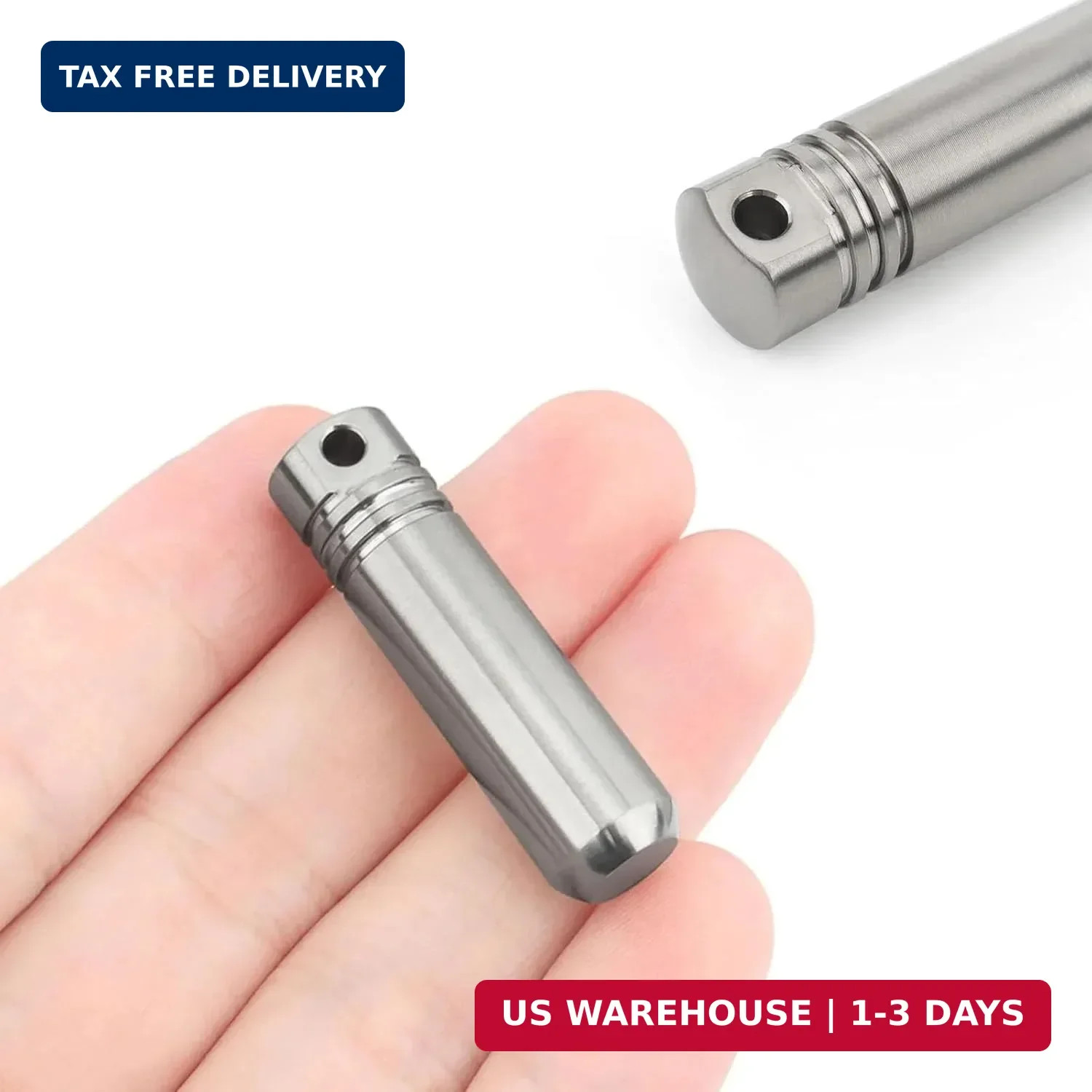 Titanium Pill Holder Keychain, Waterproof Portable Pill Organizer Container for