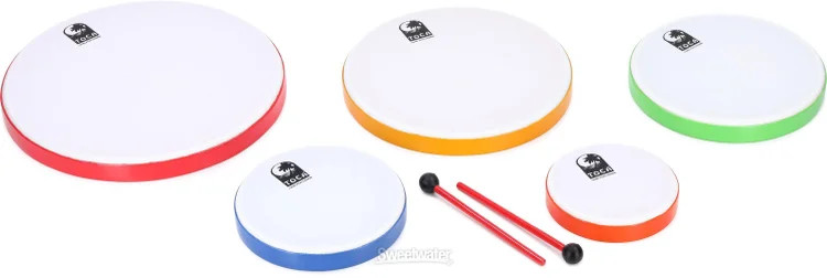 Toca Percussion Color Rounds Frame Drum Set - Multicolor
