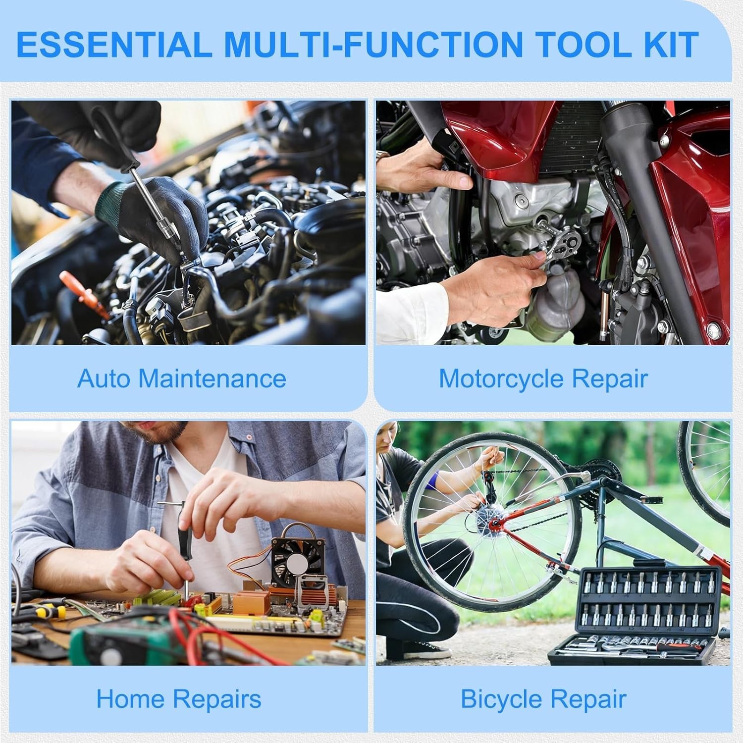 46PC Metric Socket Ratchet Set - Ideal for DIY and Mechanical Projects