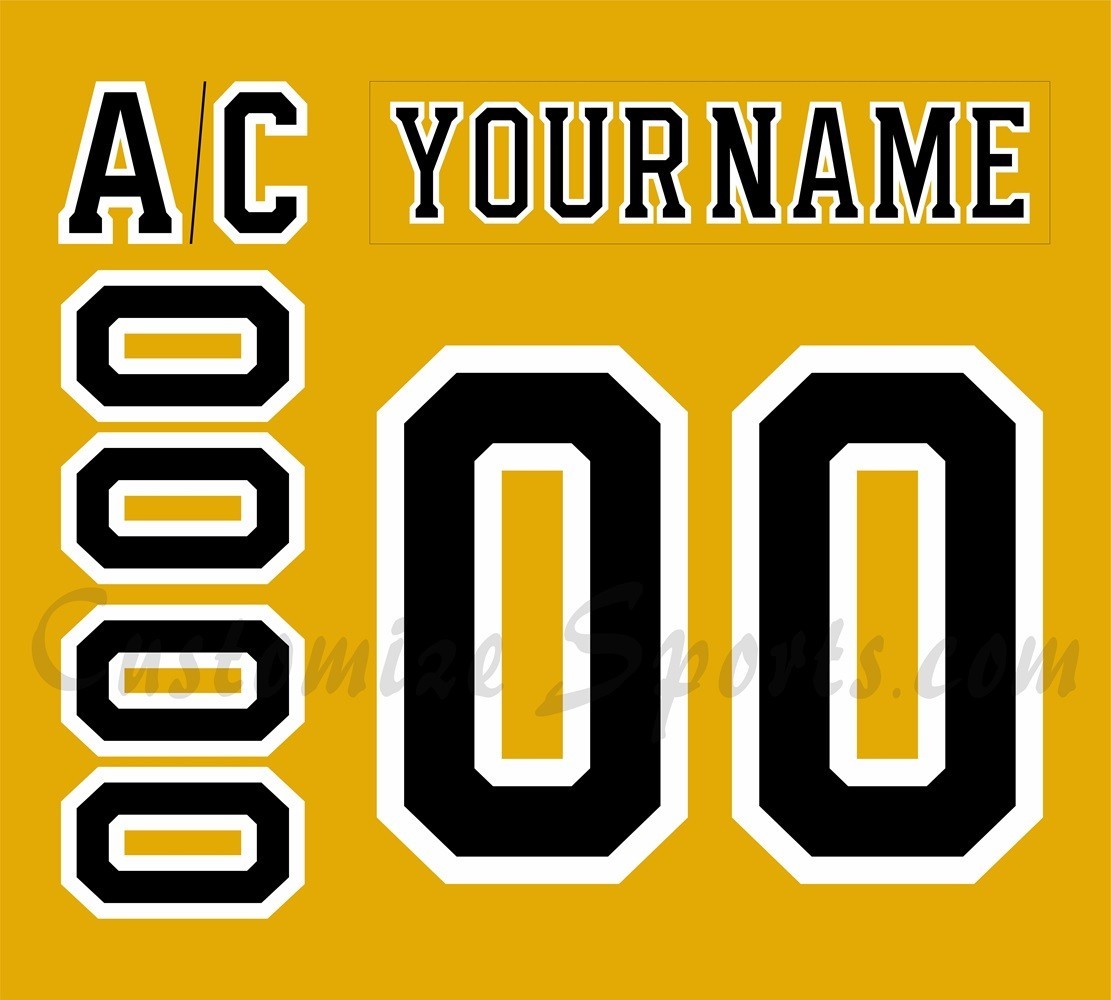 Boston Bruins Customized Number Kit For 2026 Stadium Series Uniform