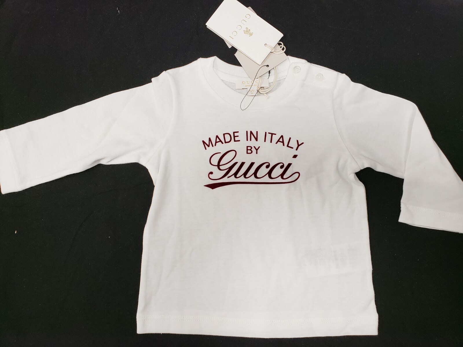 NWT NEW Gucci baby boys orange white logo T-shirt 0/3 3/6 6/9 9/12 18/24m 265391