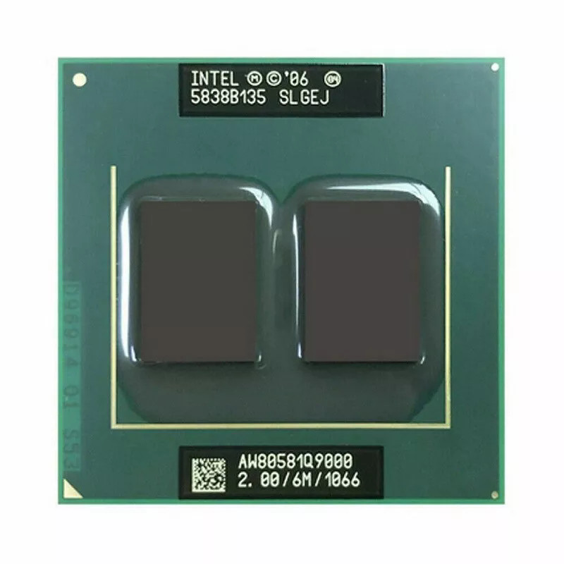 Intel Core 2 Quad Q9000 CPU SLGEJ 2.0GHz-6M-1066MHz Socket P Laptops Processor