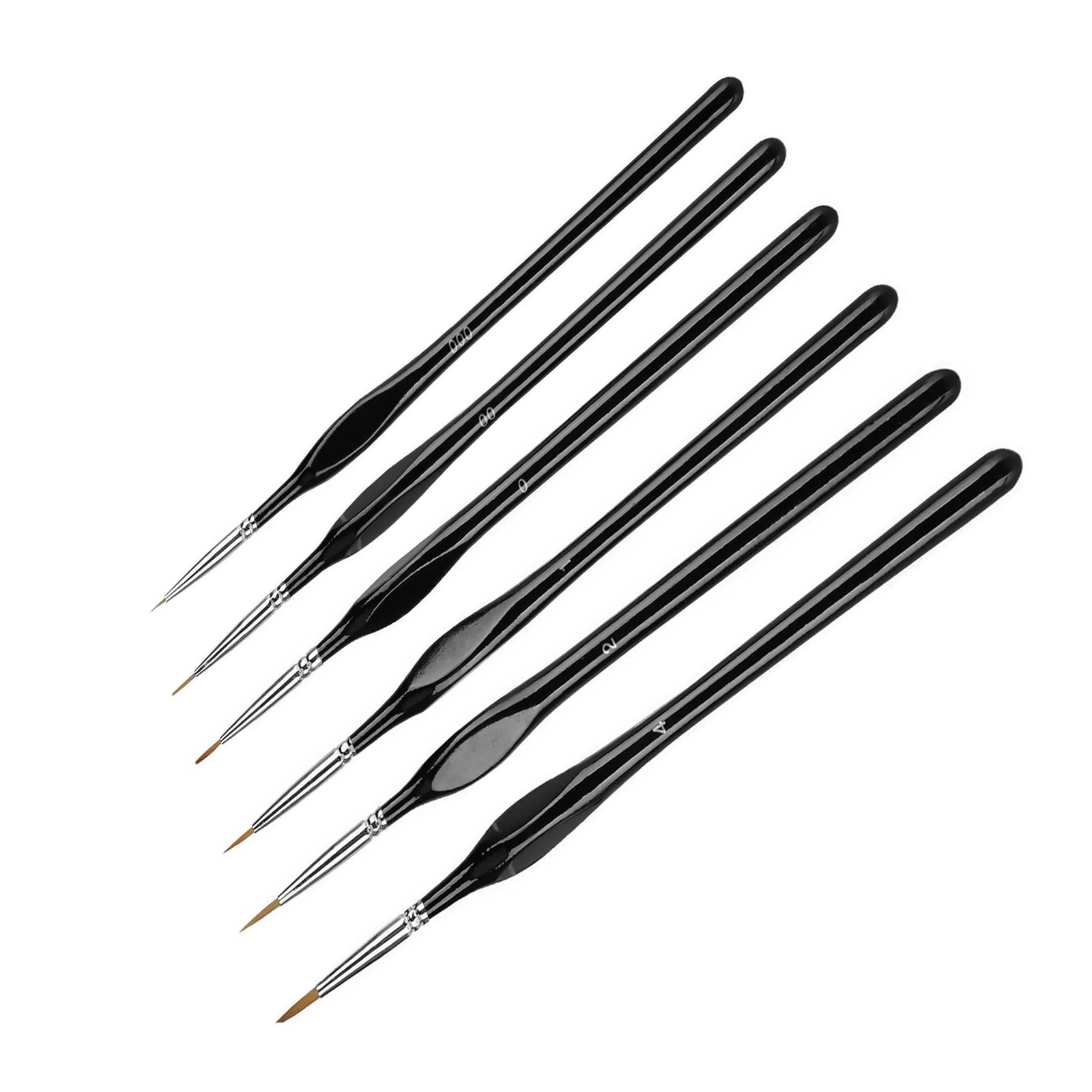 6Pcs Extra Fine EF Tip Details Paint Model Maker Painting Brush Pen Tool Set B
