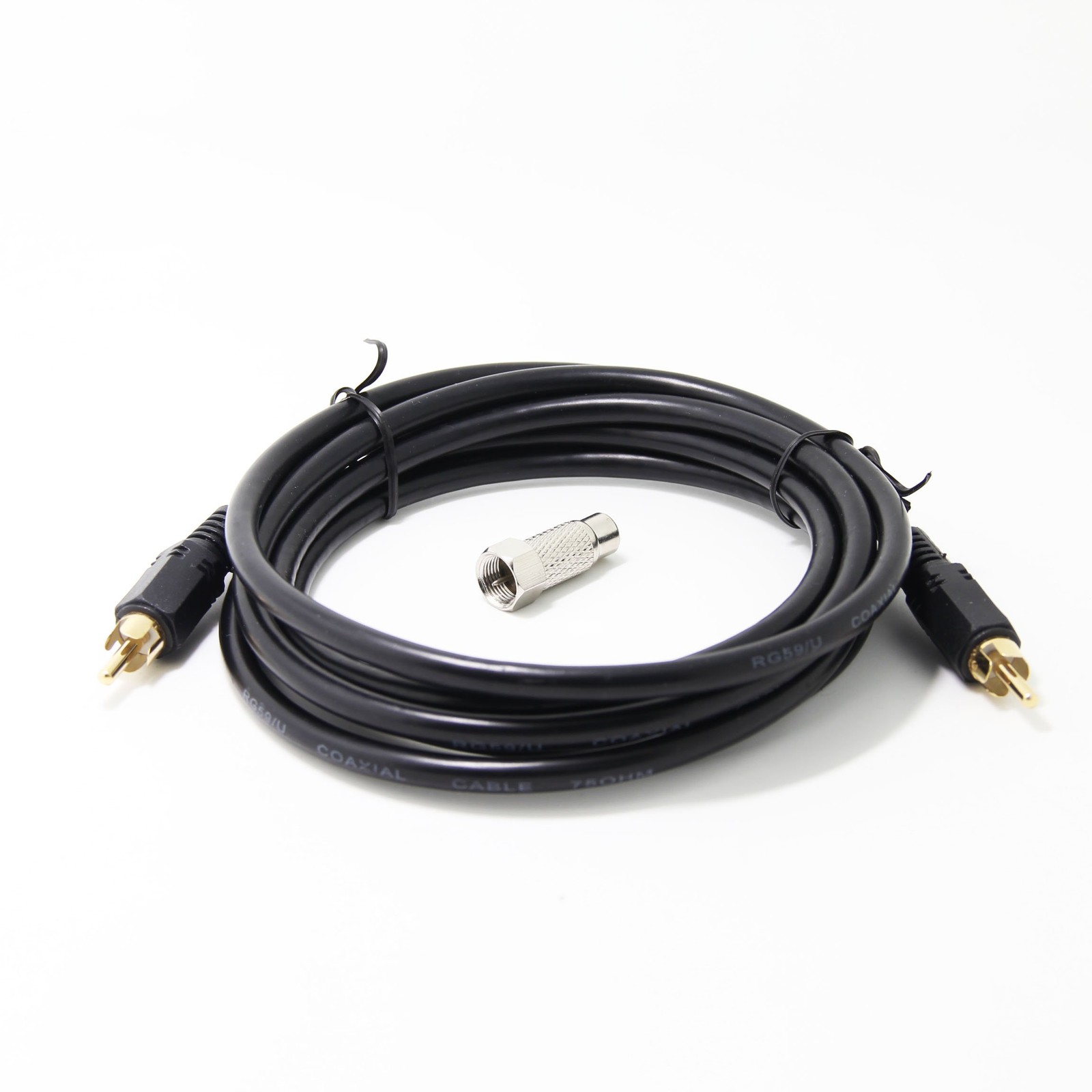 RCA Video Cable with RF TV Connector for Atari 2600 Jr 7800 20 cm, Black