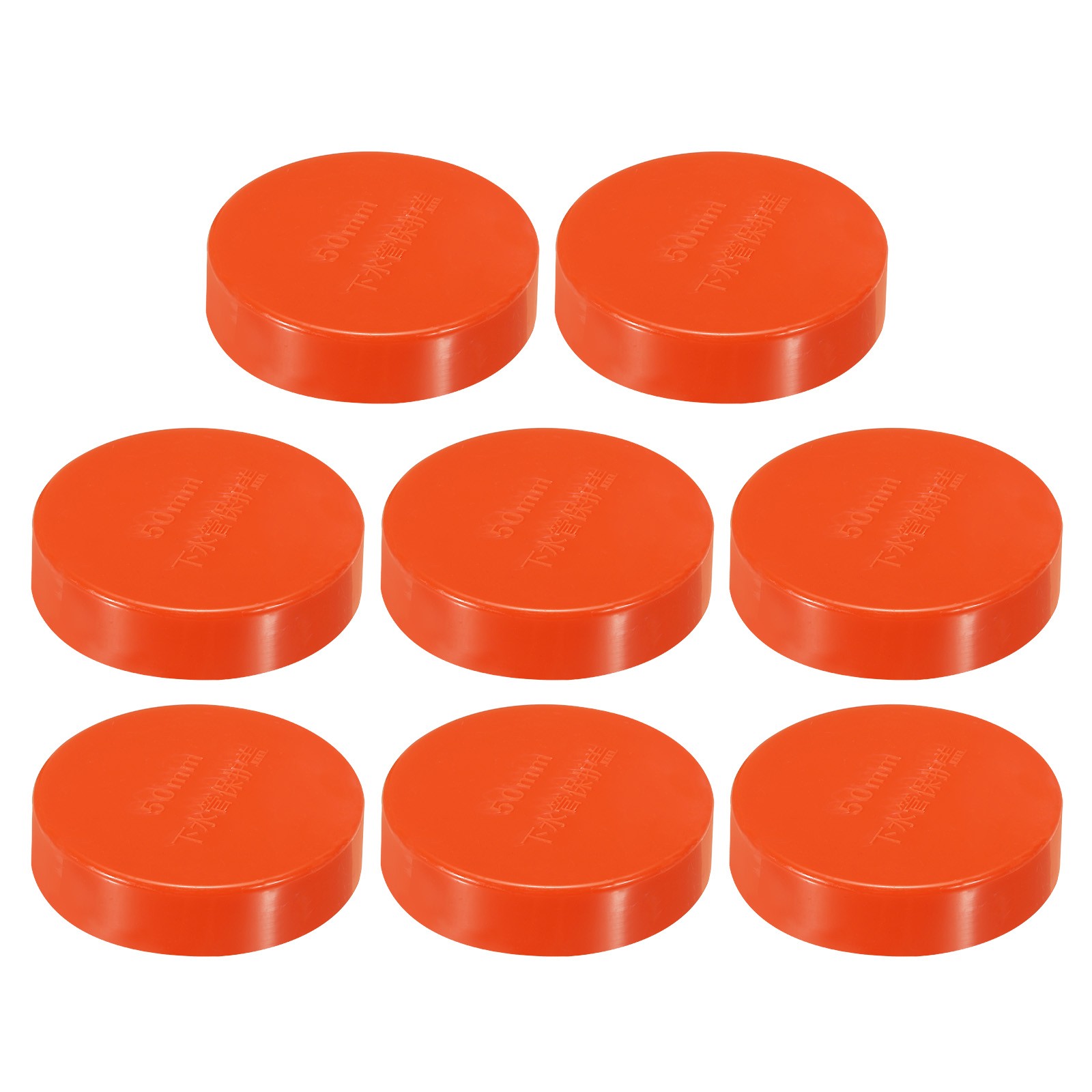 50mm ID PVC Pipe End Cap Fitting, 8 Pcs Furniture Grade Plug Coupling, Red