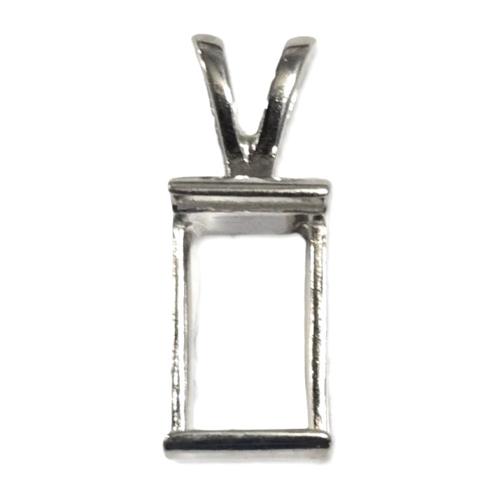 Solid Sterling Silver 10mm Tourmaline Setting (Extra Deep) Pendant