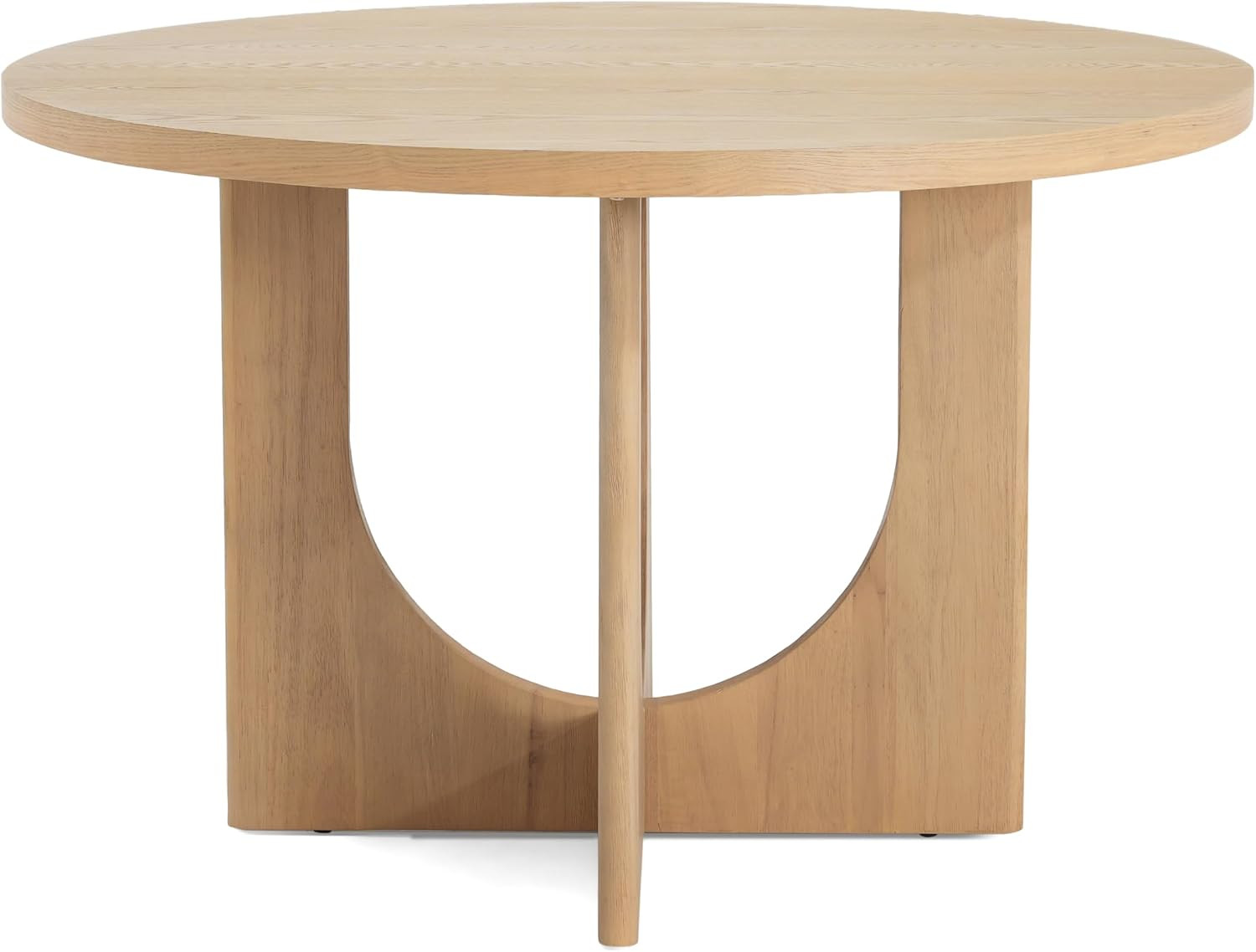 Guma 48" round Dining Table for 4, Compact MDF Kitchen Table with Pedestal Base,