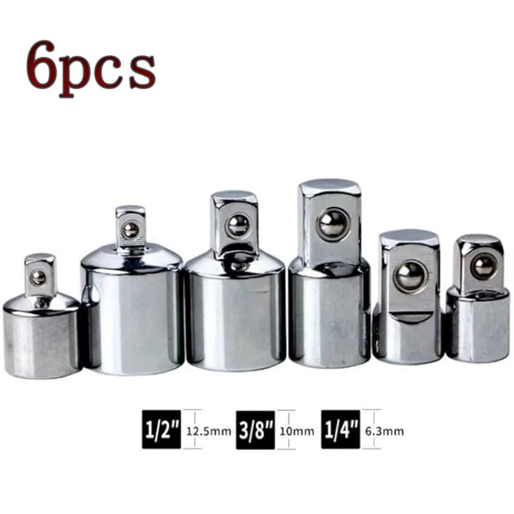 6-pack 3/8" to 1/4" 1/2 inch Drive Ratchet SOCKET ADAPTER REDUCER Air Impact Set