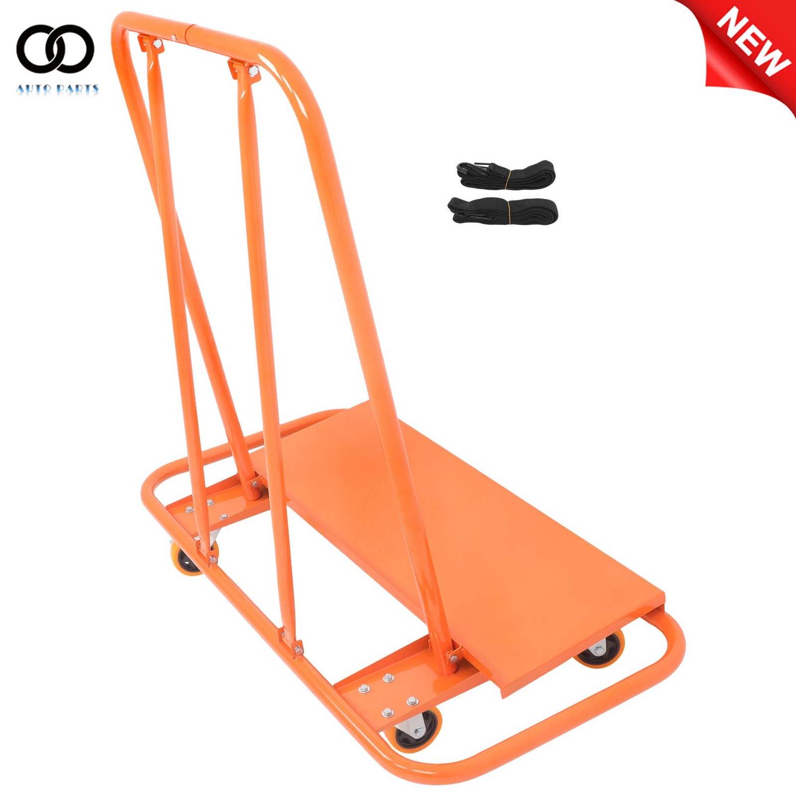 3000 LBS Heavy Duty Drywall Sheet Cart with Safety Belts, Steel Panel Dolly