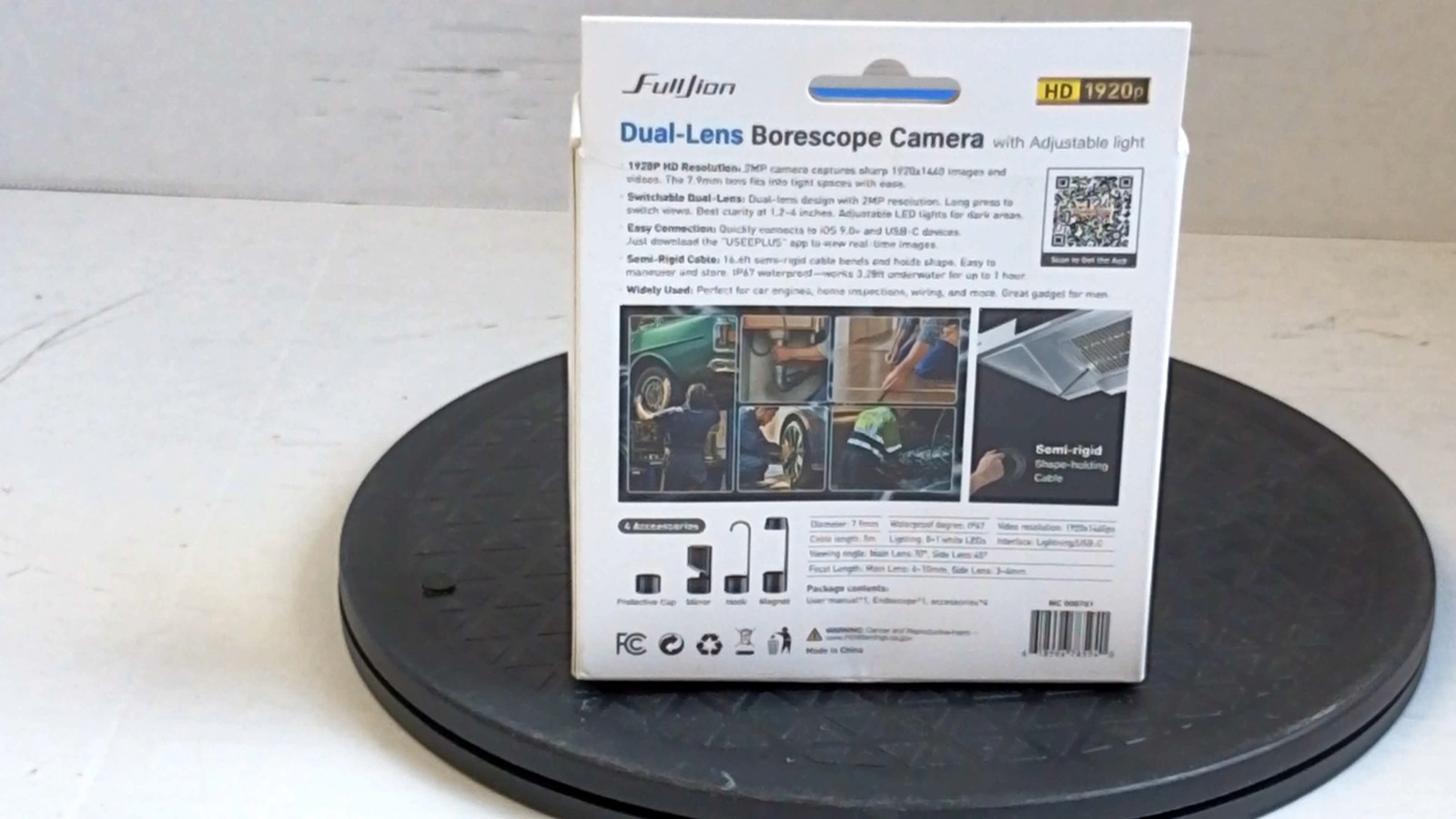 FullJion Dual-Lens Borescope Camera