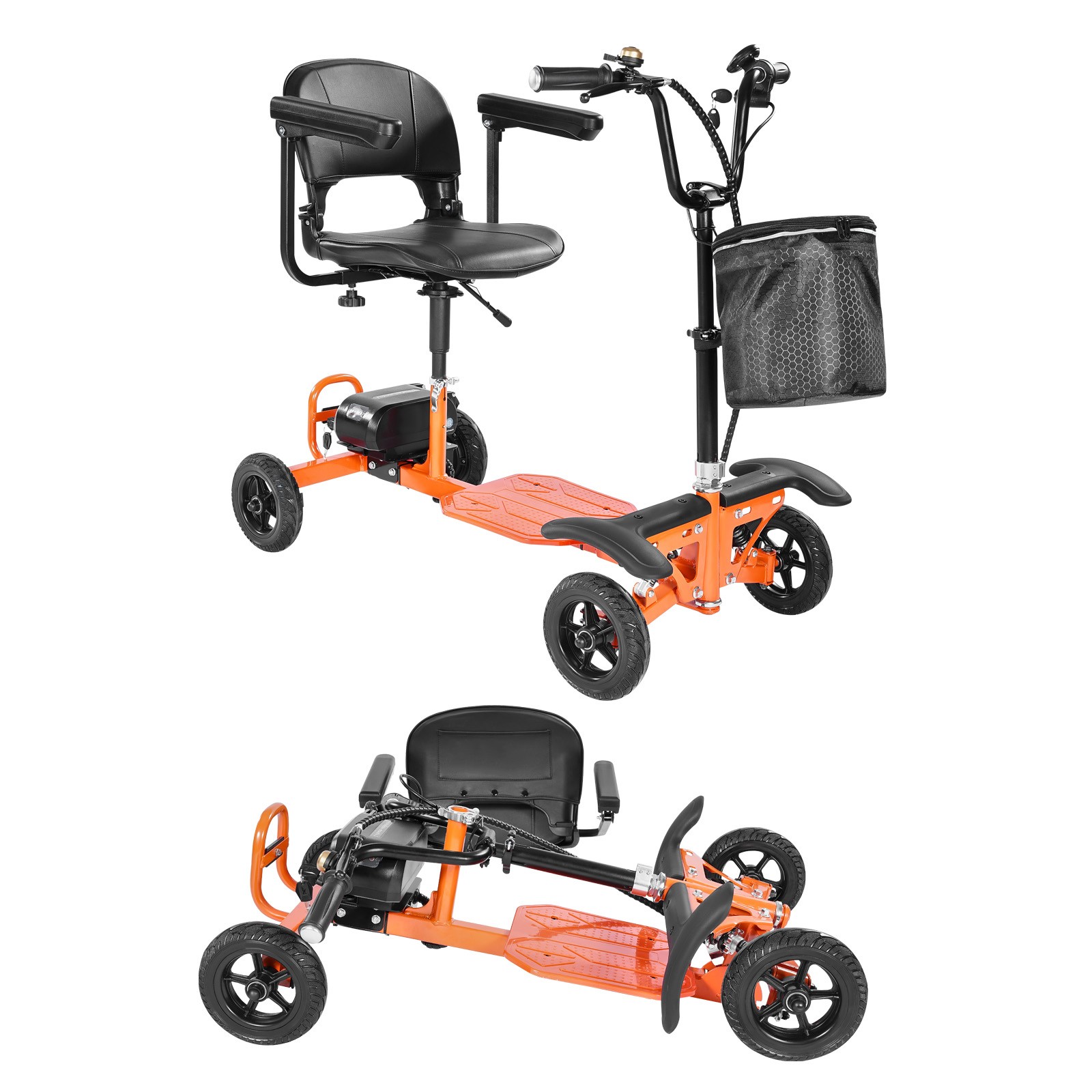 4-Wheel Folding Mobility Scooter for Adults, 265 lbs Load, 48V, 8" Tires