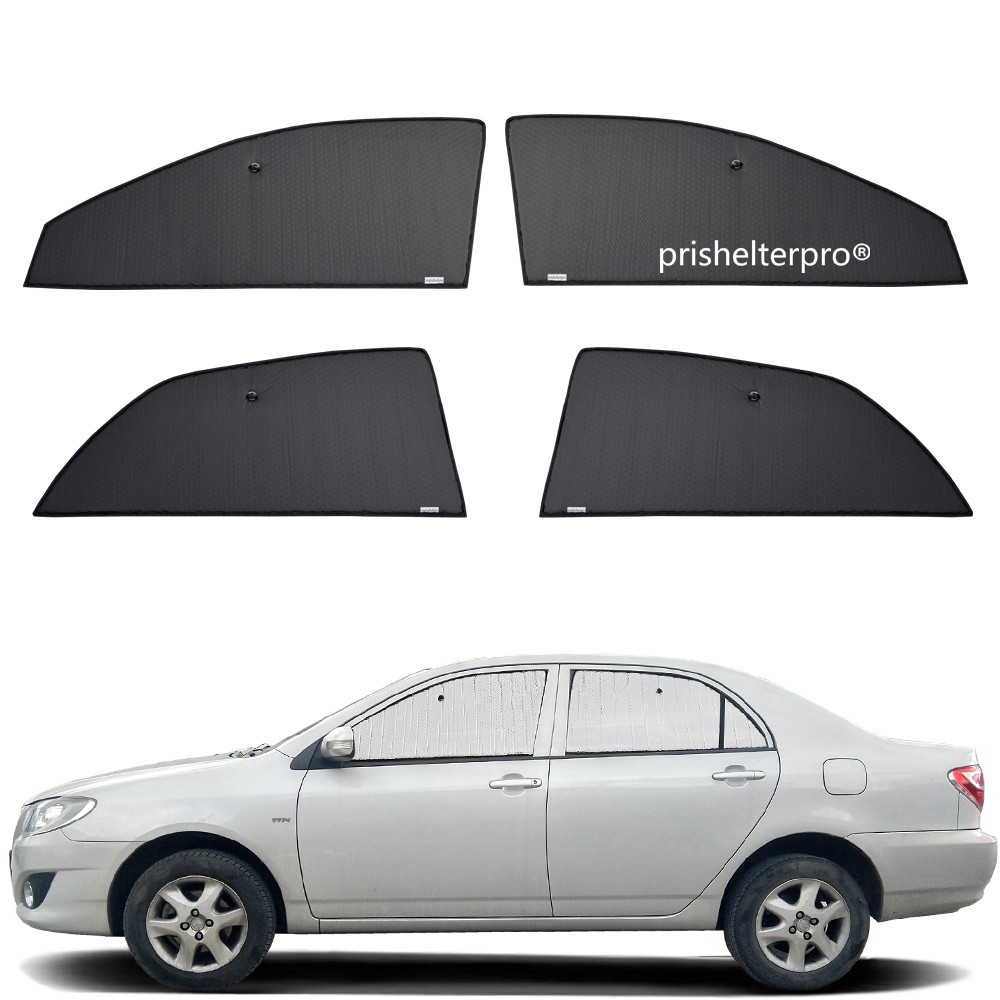 Fit For Corolla 2009-2013 Side Window Black Silver Camp Privacy Sunshade 4pcs