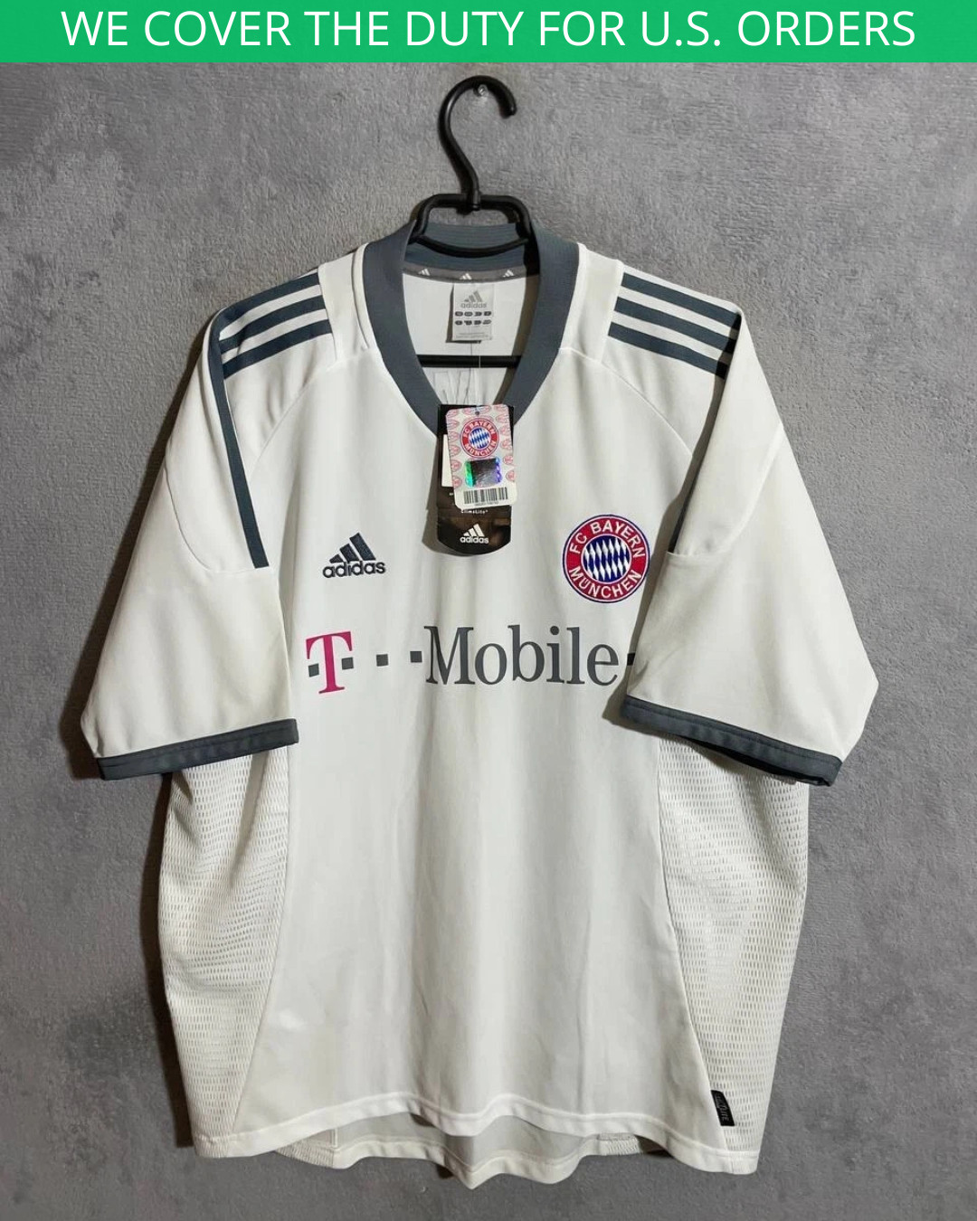 Bayern Munich Deadstock Jersey Away football shirt 2002 - 2004 Adidas Men SZ L