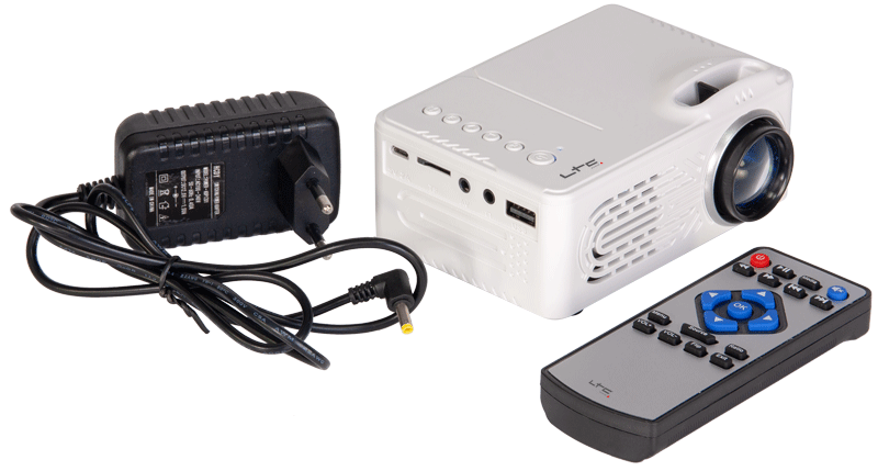 LTC LED-VIDEO-PROJEKTOR VP30-BAT Akku Fernbedienung USB/TF/AV-Eingänge