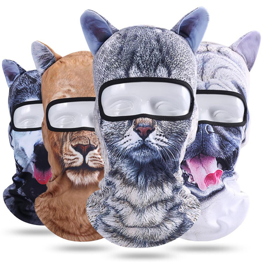 3D Stand Ears Animal Balaclava Face Mask Hat for Halloween Cosplay Sport Outdoor