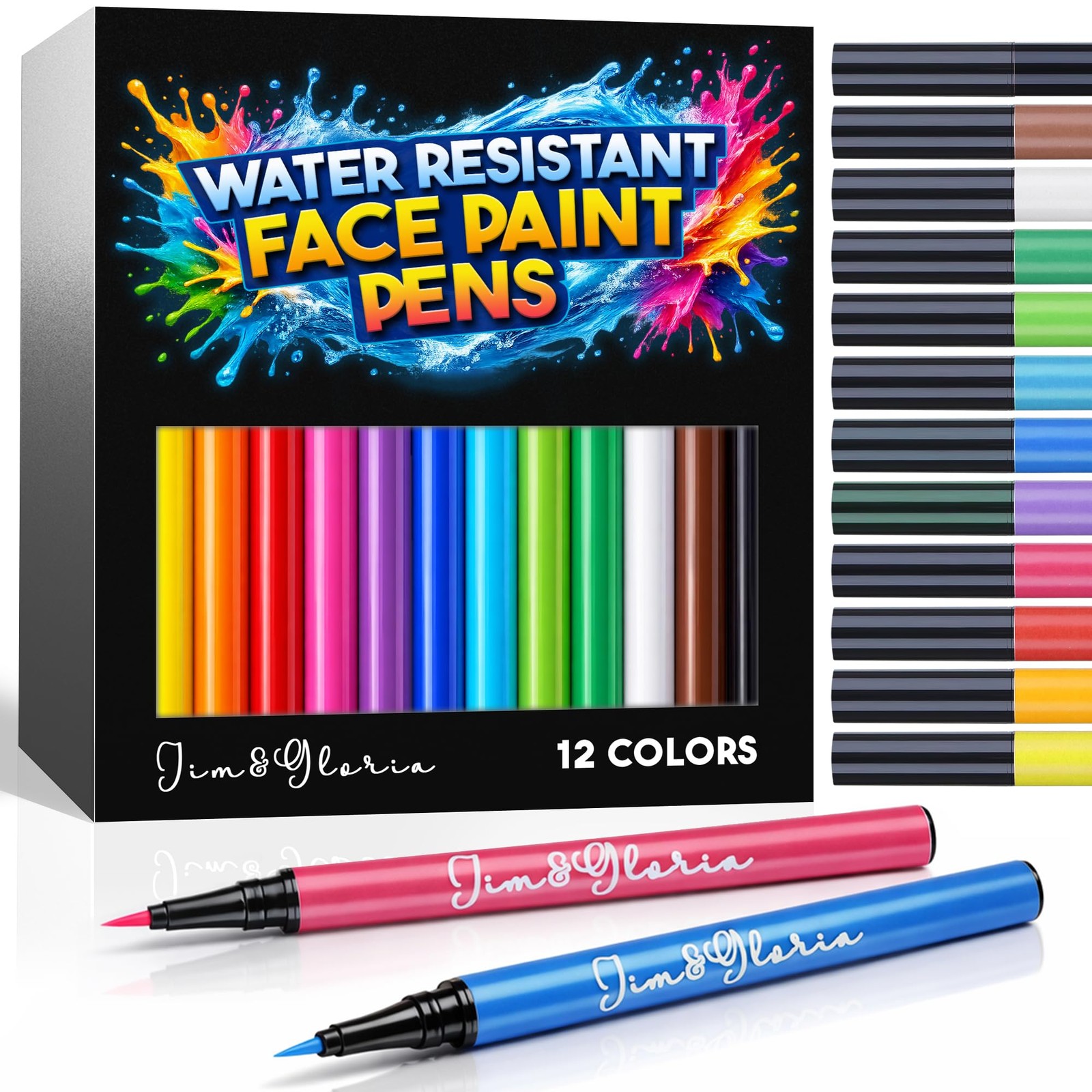 Water Resistant Paint Tattoo Pen, Temporary Tattoo Markers for Skin, Body Pai...