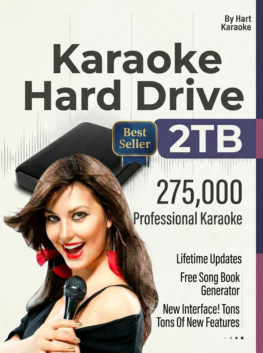 Computer Karaoke 2TB Hard Drive Player - Host Karaoke From Your Laptop.