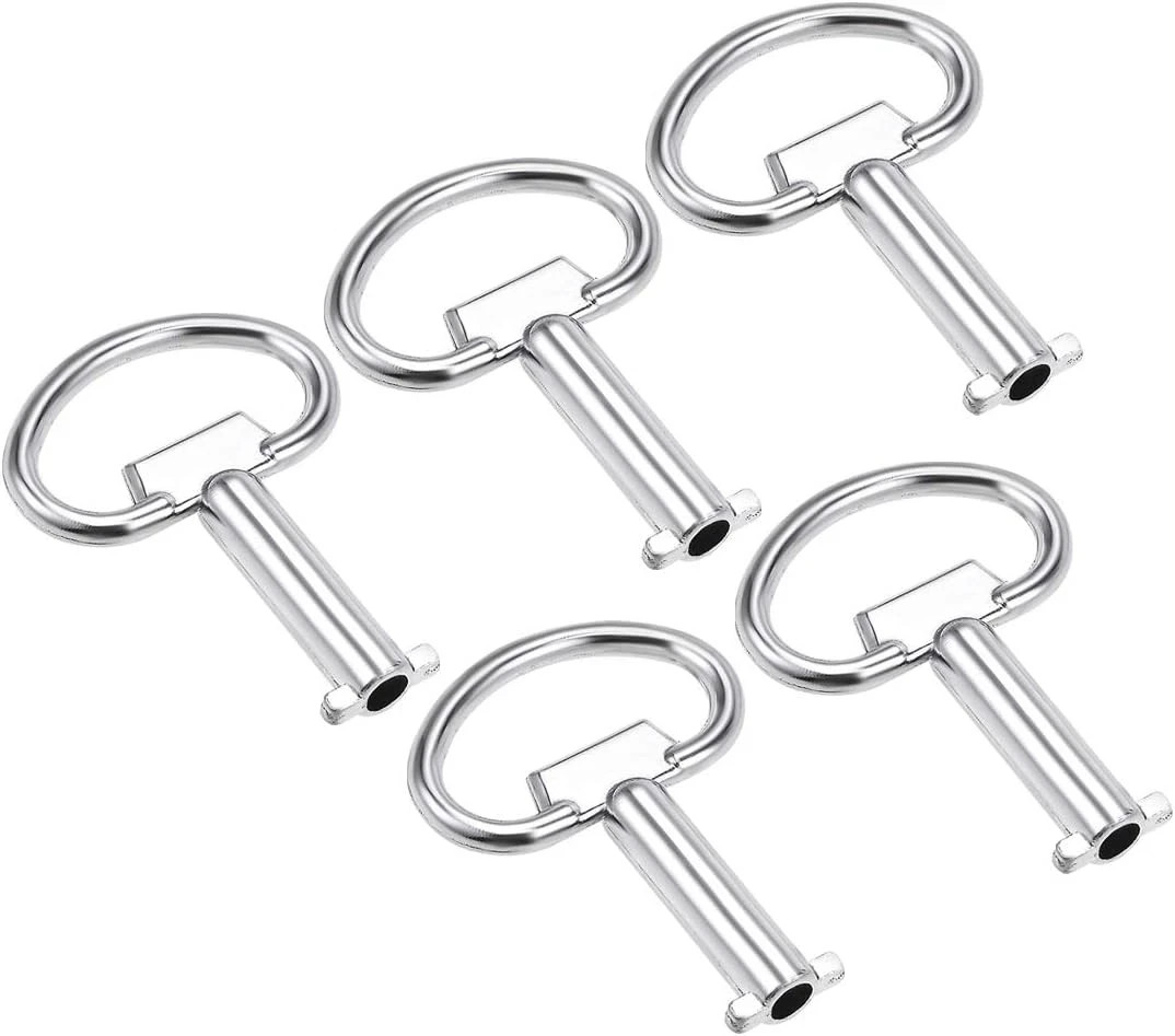 Electrical Cabinet Key 5Mm Hole Zinc Alloy Water Meter Box Safety Key 54X40Mm 5P