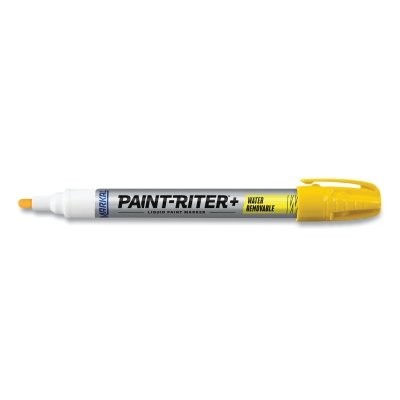 Paint-Riter+ Water Removable Marker, Yellow, 1/8 in, Medium Tip LA-CO Industries