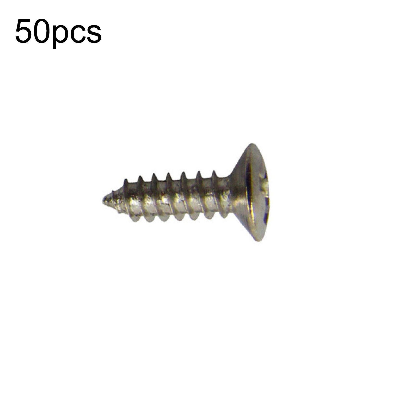 50Pcs New Silver Electric Guitar Bass Pickguard Screws For Fender Strat/Tele