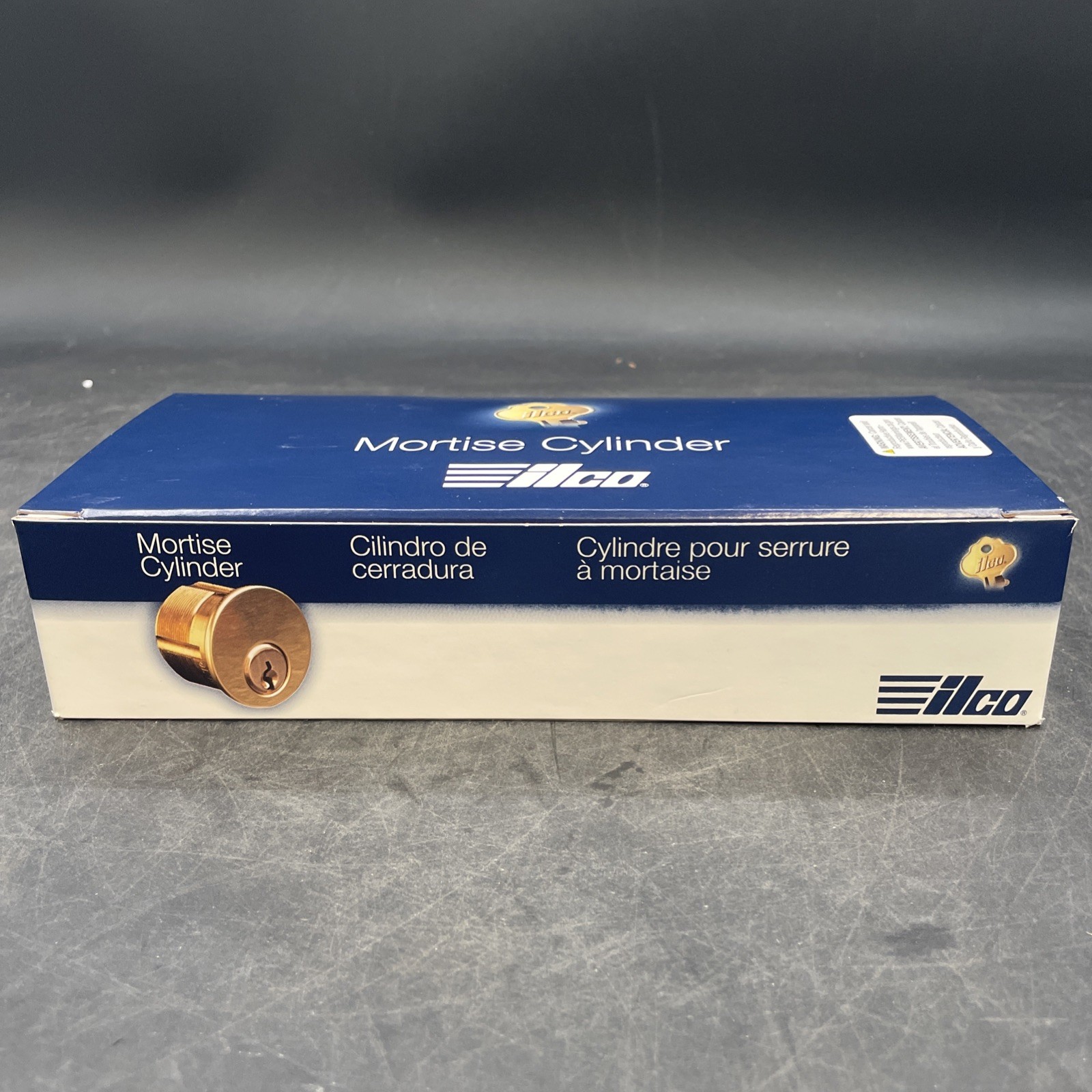 Ilco 7185RB1-03-KD Mortise Cylinder 1-1/8" RB Keyway Brass Satin (PACK OF 10)
