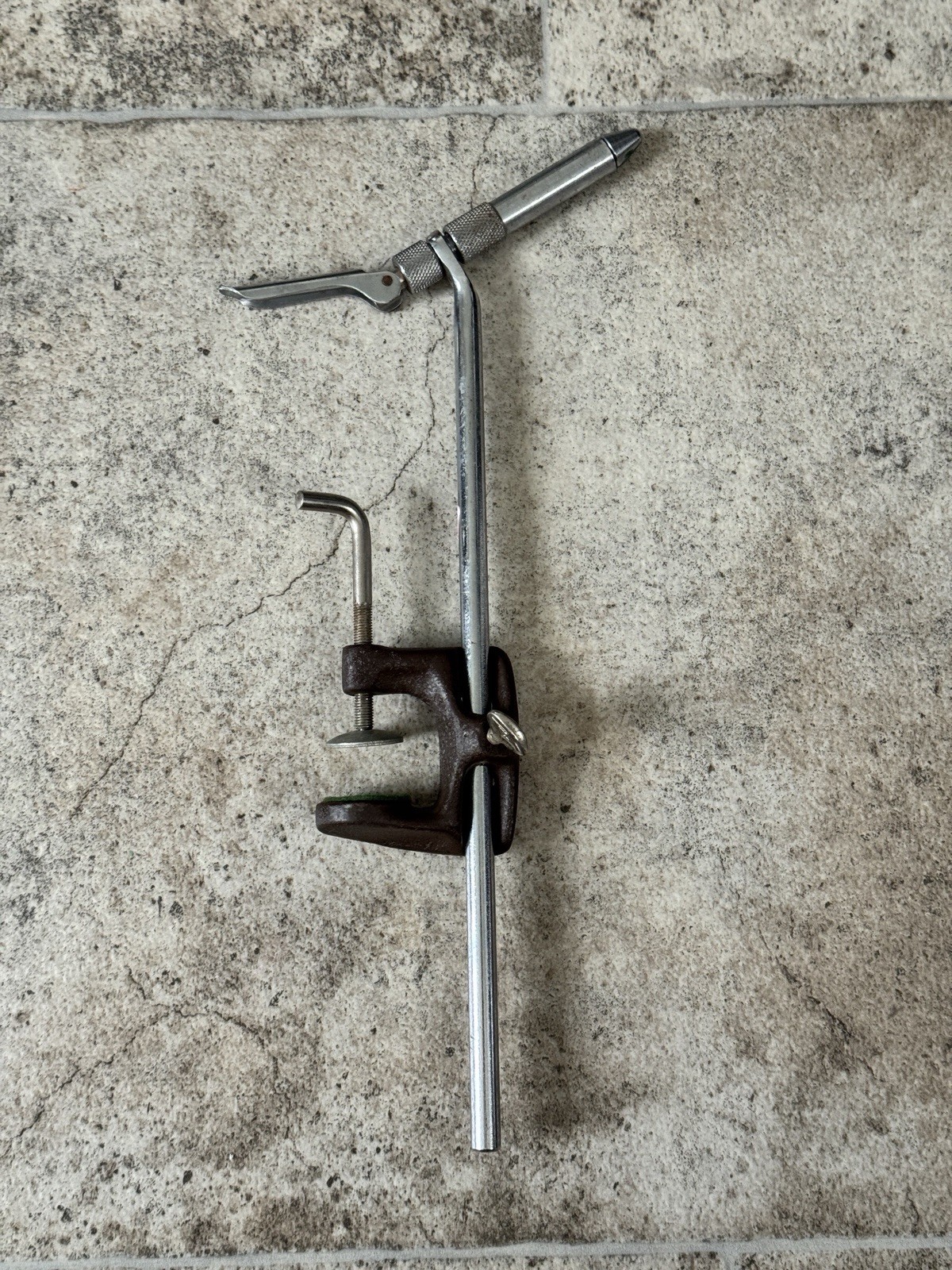 Vintage Fly Tying Vise – Clamp Mount Metal Tool – Angler’s Fly Fishing Bench