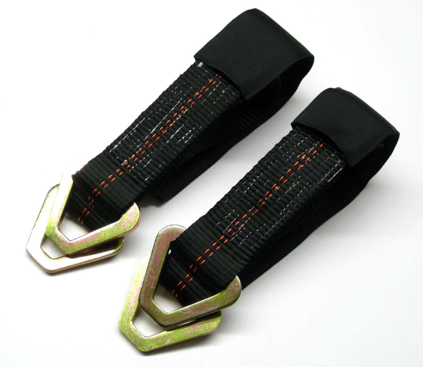 2 HD 33" Axle Straps Race Car Trailer Flatbed Tow Truck Wheel Tie Down Strap BLK