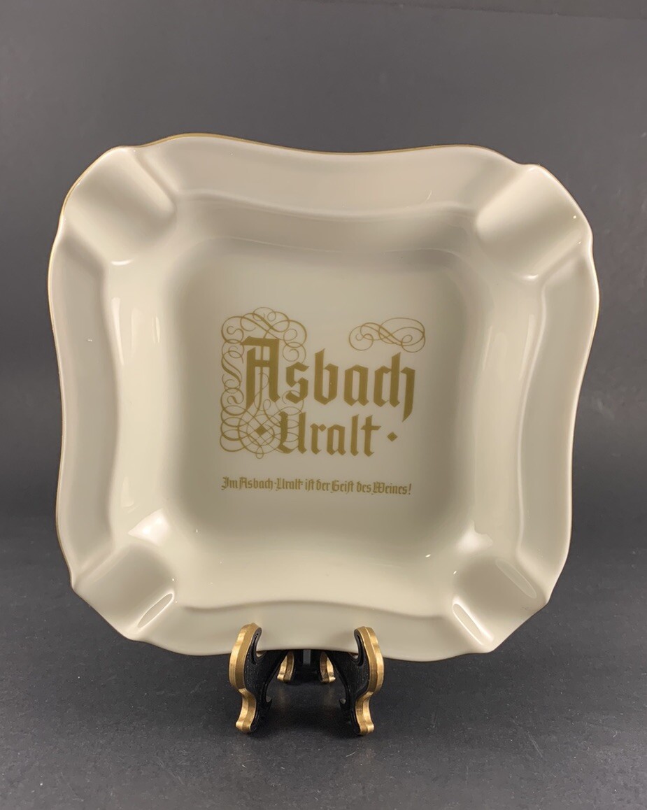 Asbach Uralt Brandy Advertising Cigar Ashtray Bavaria Heinrich & Co Germany 5.5"