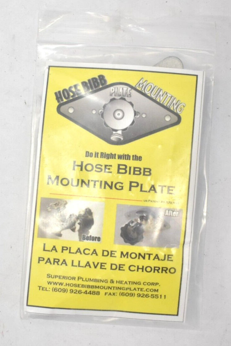 Hose Bibb Mounting Plate Set Triangular Faucet Fix Loose Sillcock Replacement