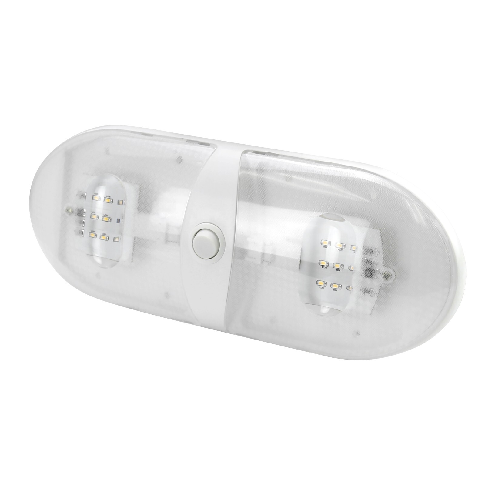 NEW RV LED Double Dome Interior Ceiling Light Boat Camper Trailer