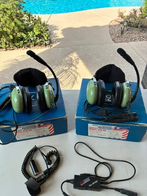 David Clark H10-20 Aviation Headsets - Set of 2