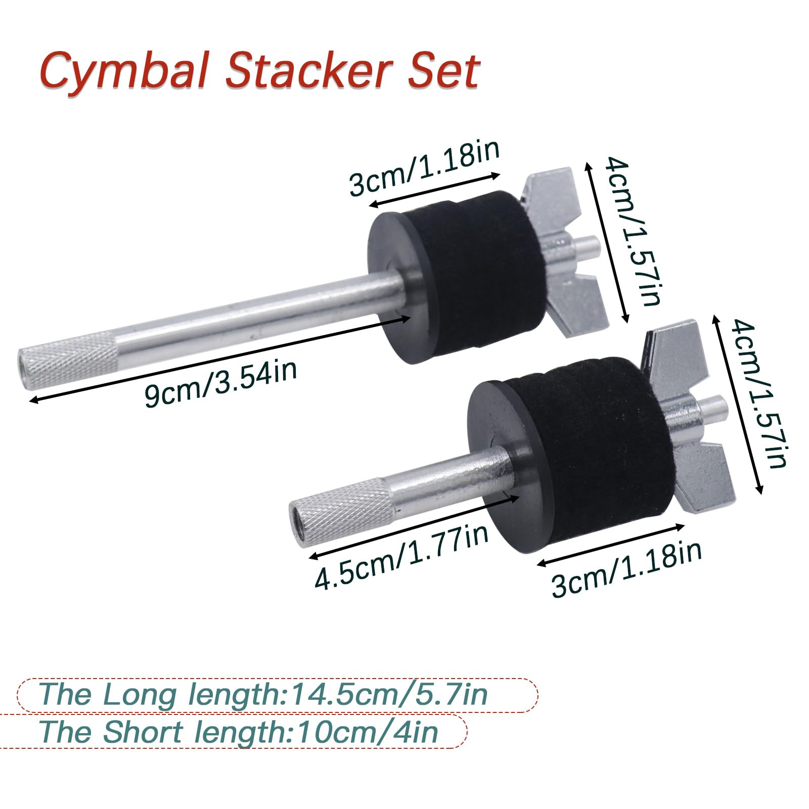 Cashbeat Cymbal Stacker Set 4 & 5.7 Stackers with 8Mm Thread Percussion Inst