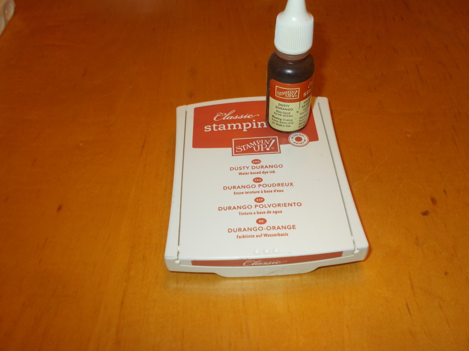 Stampin'Up! old style (felt covered) DUSTY DURANGO stamp pad and ink refill