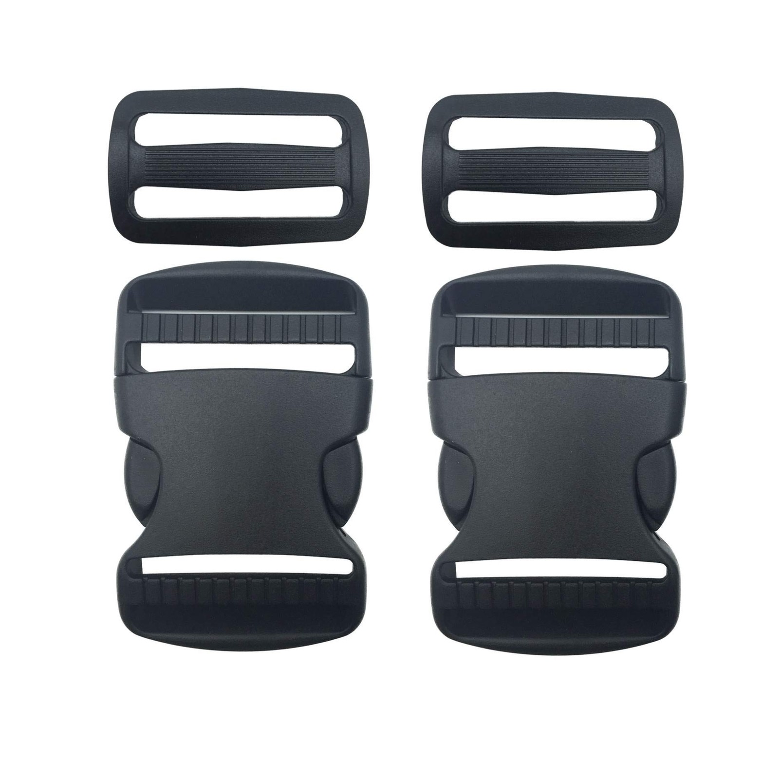 EesTeck 2 Set 1.5 Inch Flat Dual Adjustable Plastic Quick Side Release Plasti...