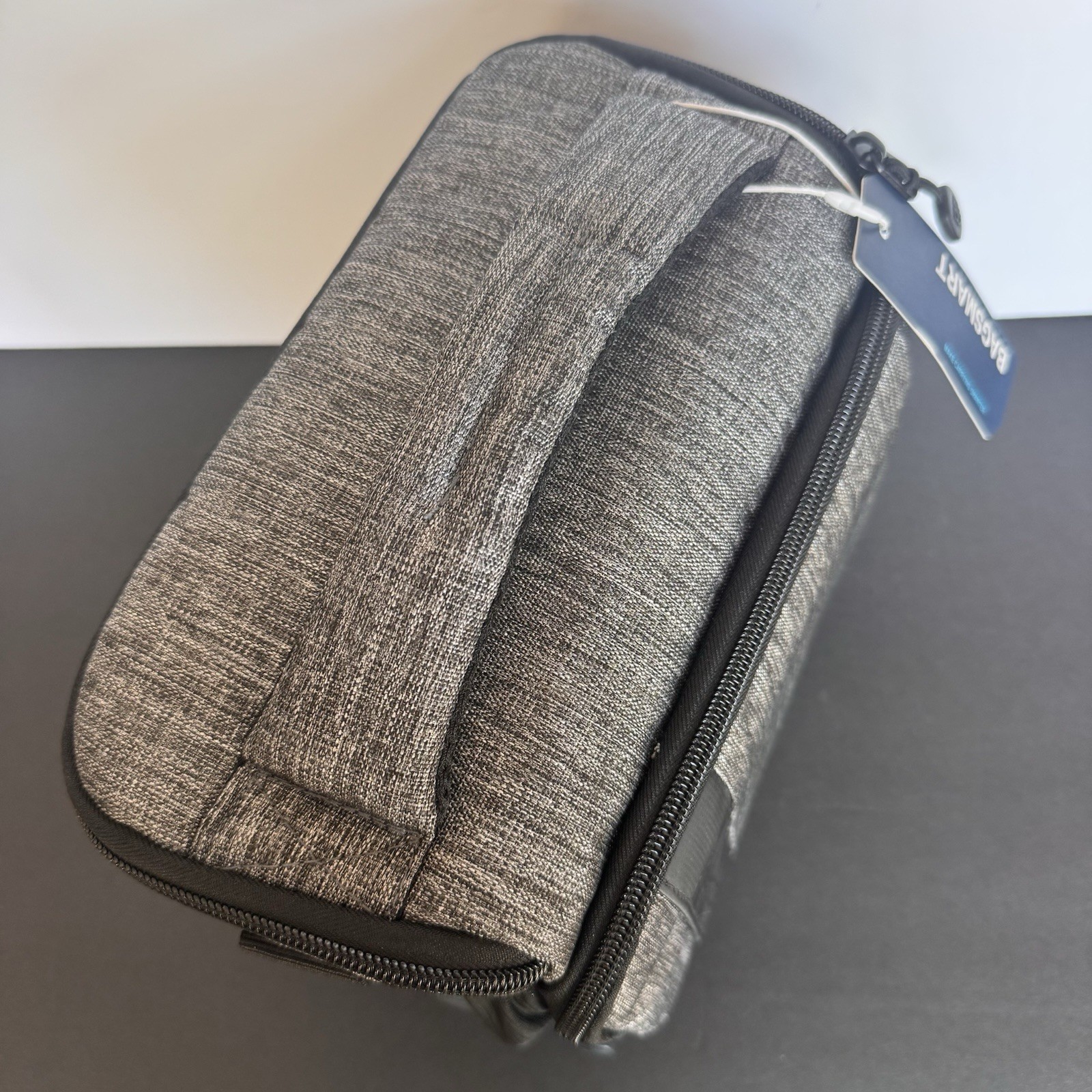 BAGSMART Compact Camera Shoulder Bag with Waterproof Rain Cover Grey Gray