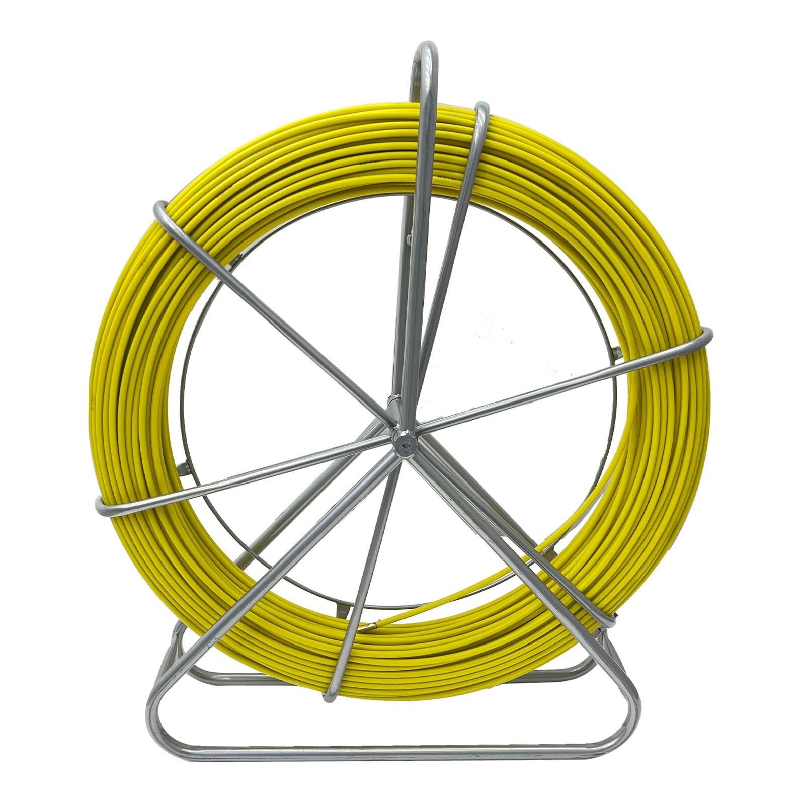 8mm*130m Duct Rodder Fish Tape Fiberglass Reel Wire Cable Running Rod with Brake