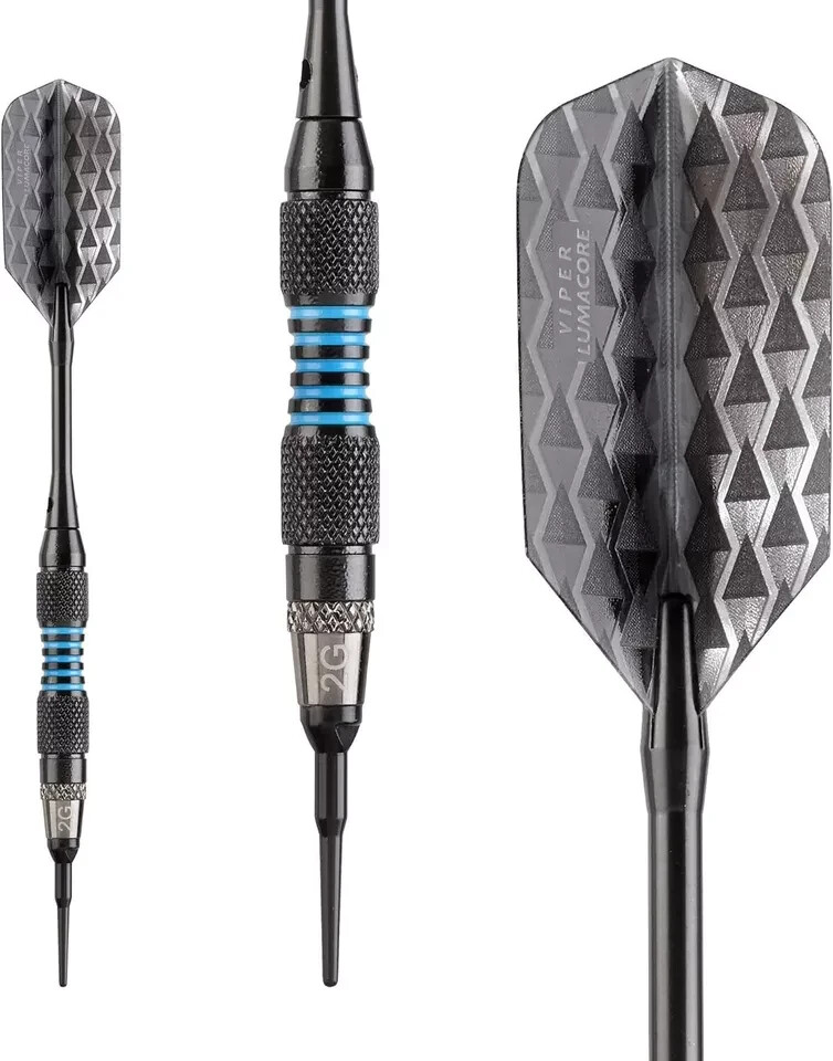 Viper Bobcat Adjustable Weight Soft Tip Darts with Storage/Travel Case: Black