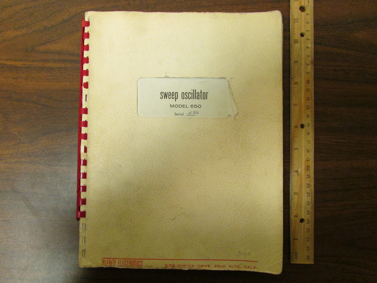 Alfred Electronics Repair Manual 650 Sweep Oscillator W/Schematics