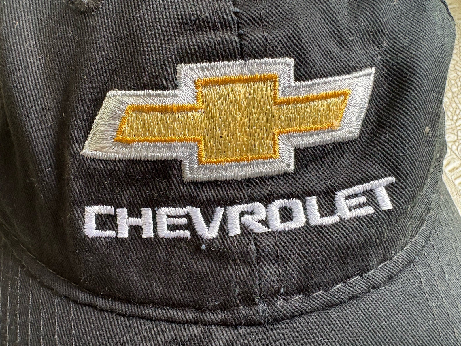 CHEVROLET Hat Cap Unisex Strapback Solid Black 100% Cotton Big Embroidered Logo