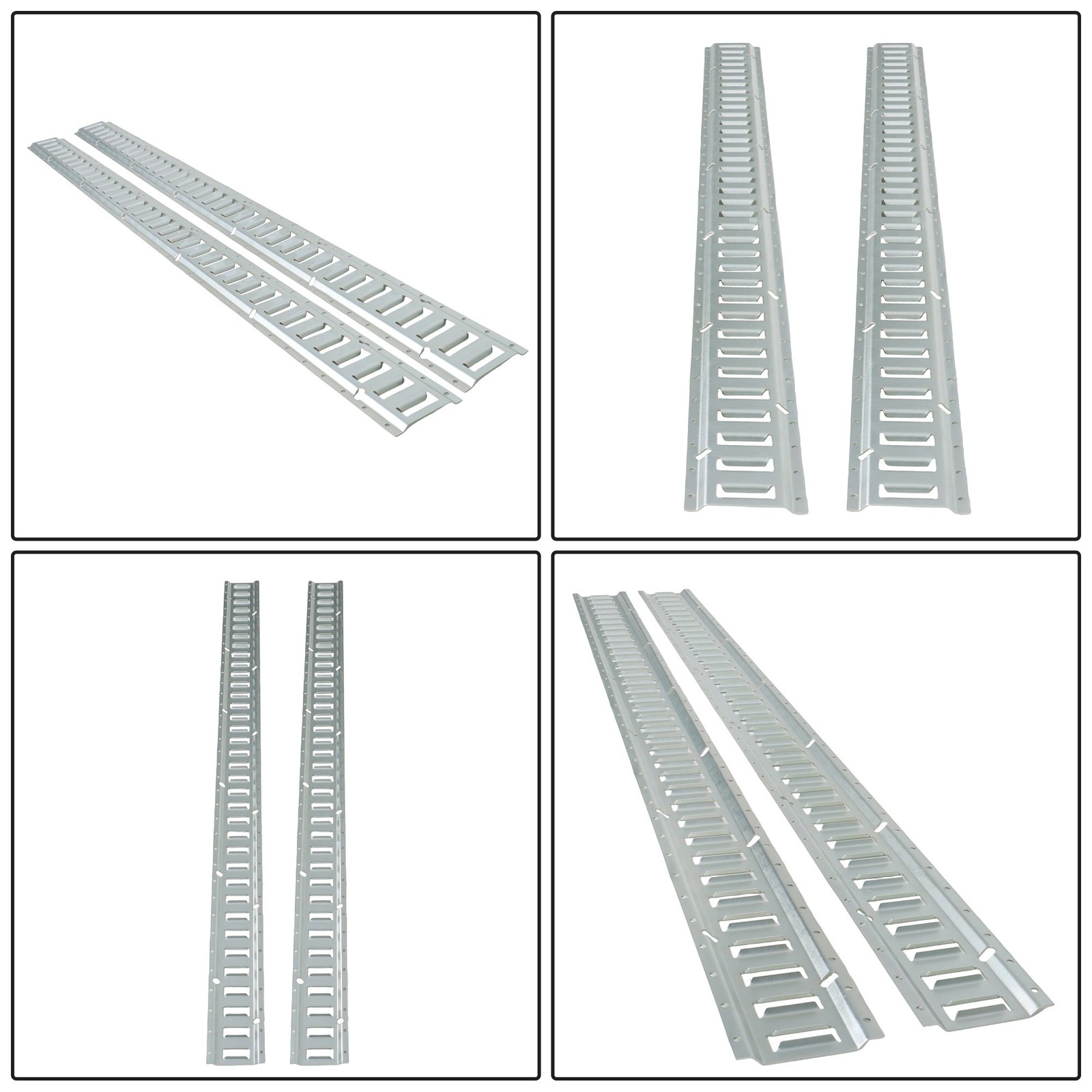 For Vans Trailers Silver 4 PCS 6' E Track Tie Down Rail Kit Carbon Steel