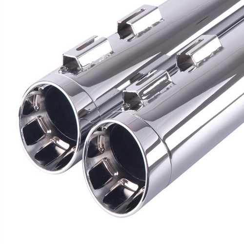 SHARKROAD 4”Exhaust End Tips Only for 4”Straight Slip On Mufflers Chrome`