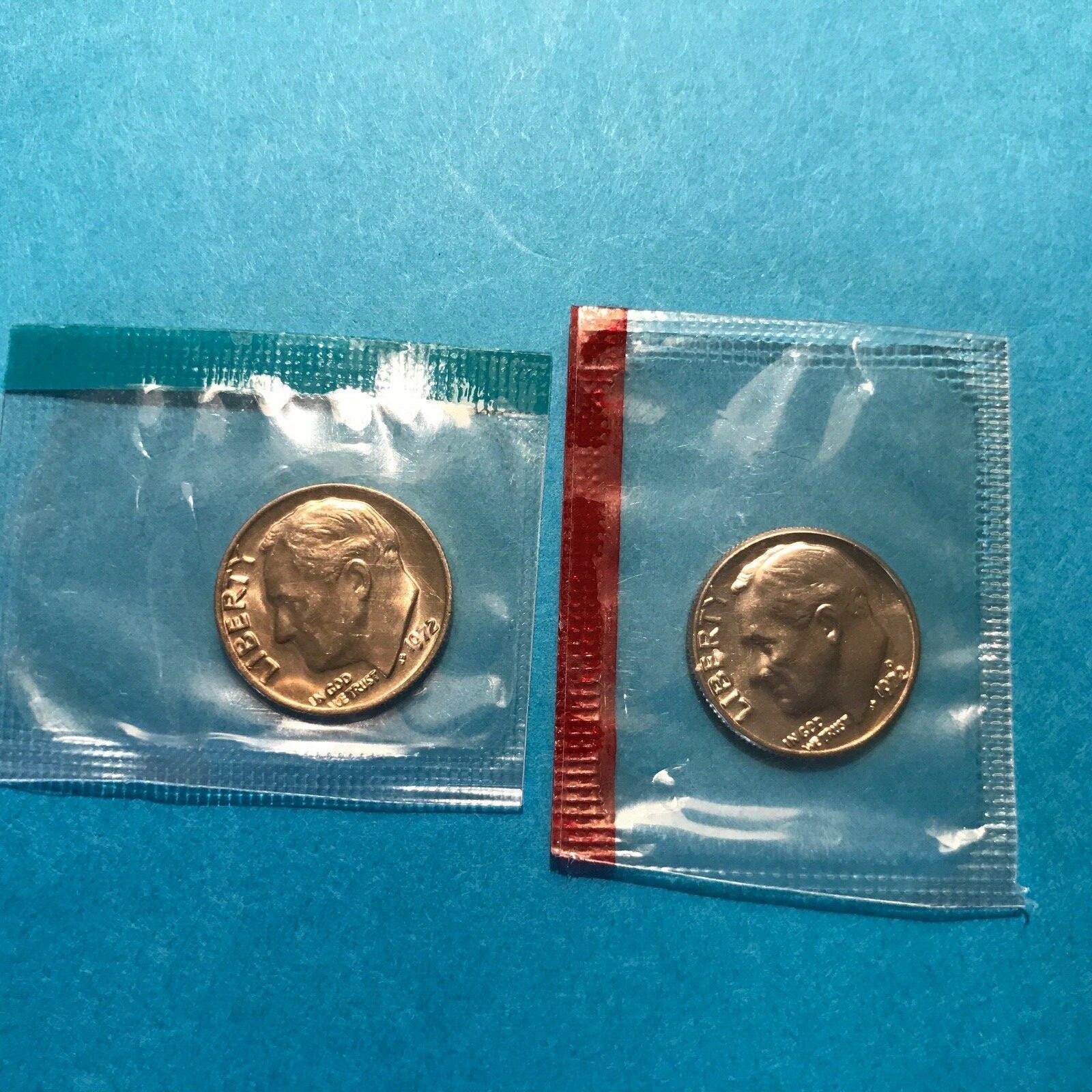 1972 P&D  Roosevelt Dime  Mint Cello Unc   FREE SHIP