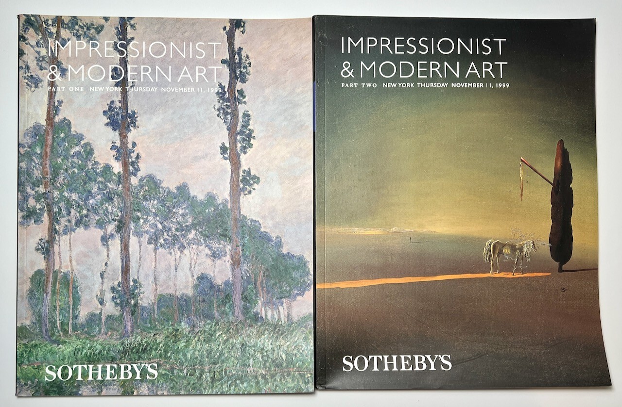 Sotheby’s Auction Catalog Impressionist & Modern Art Part 1-2 Paintings 1999