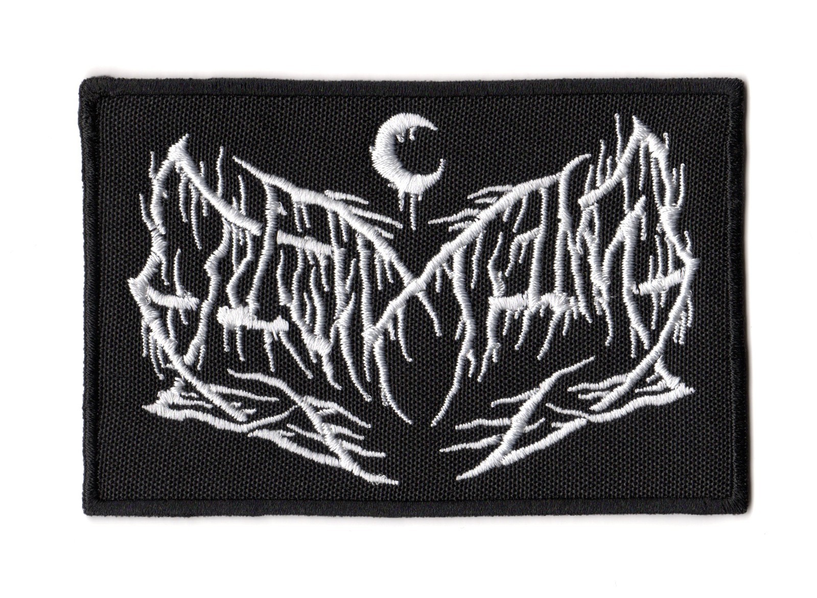 Leviathan Patch Embroidered Sew On Band White Logo Black Metal Dark Ambient