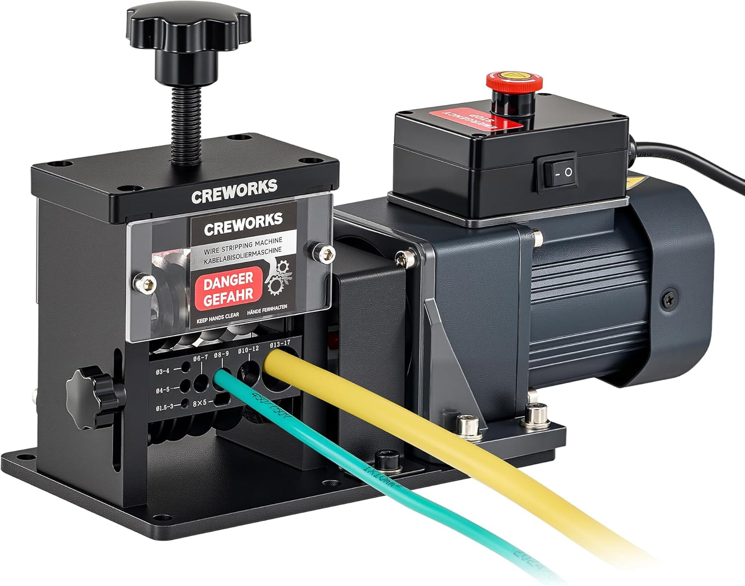 CREWORKS Automatic Wire Stripper Machine, 8 Channel Electric Wire Stripping Mach