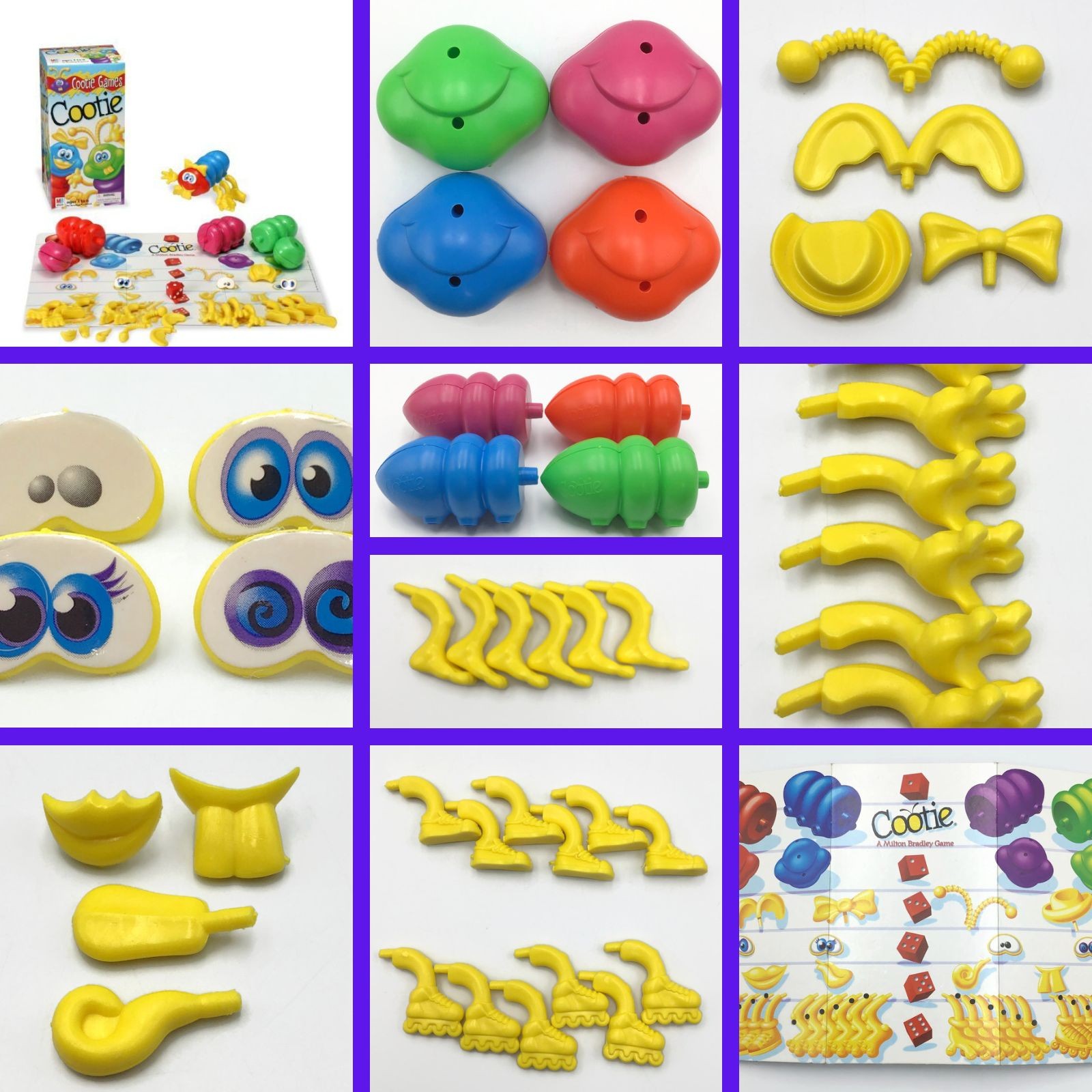 U PICK: Cootie Game Replacement Pieces Bug Bodies Head Arm Leg Parts 1997 1999